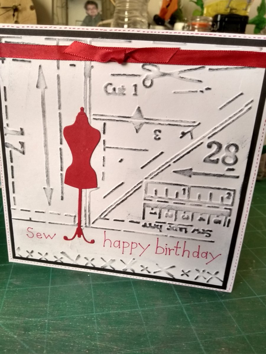 Mannequin stitchers birthday card