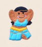 Belly Dancer Gingerbread Decoration - Embroidered Dance Character