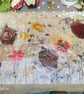 Eco Printed fine wool scarf leaves and Hopi sunflower Seeds - Image 9