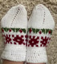 Handmade knitted house slippers 