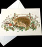 A Luxury Hedgehog Happy Christmas Handmade Card - unique design - Image 2