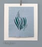 Limited Edition Artwork Print Original Silk Screen - Blue Hand Made Paper - Image 2