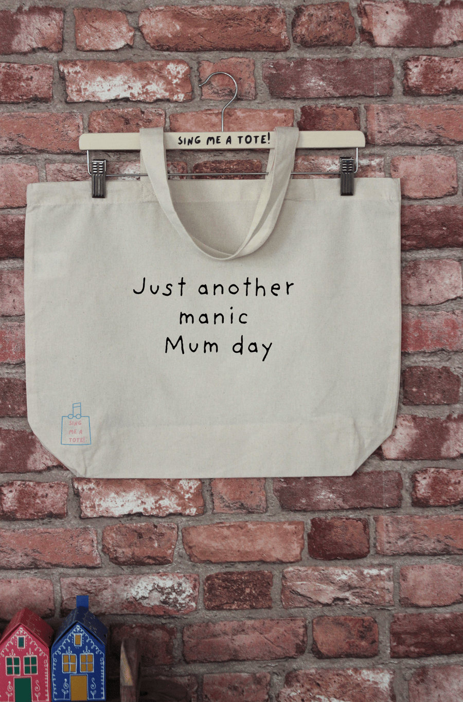 'Manic Mum Day' Cotton Tote shopper bag