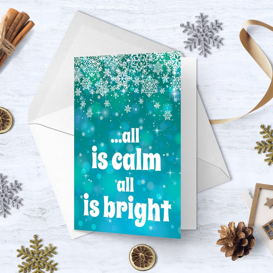 Silent Night Christmas Card 