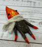 Log Fire Spirit Spun Cotton Art Doll - Image 5