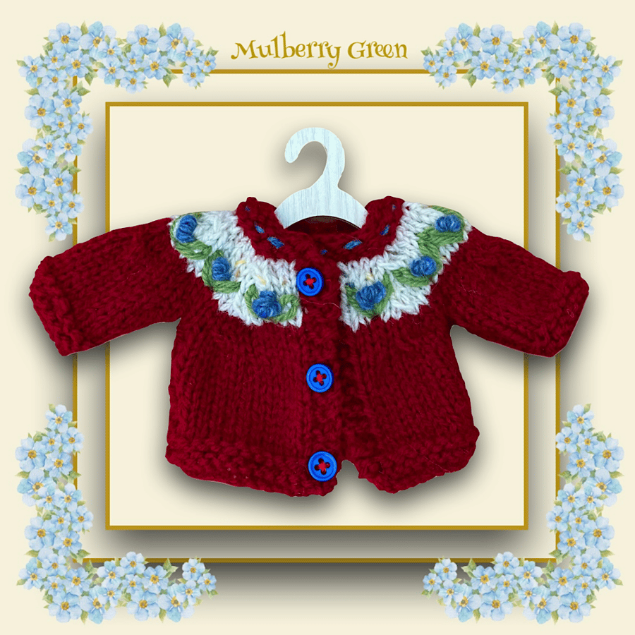 Reserved for Shani - Red Embroidered Cardigan 