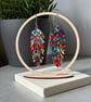 Multi- Colour Feather Leaf Earrings  - Image 6