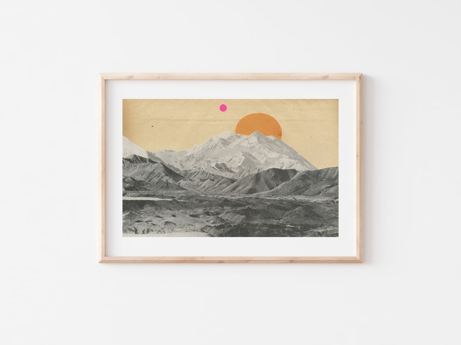 Coastal Art Print - Eclectic Beach Huts