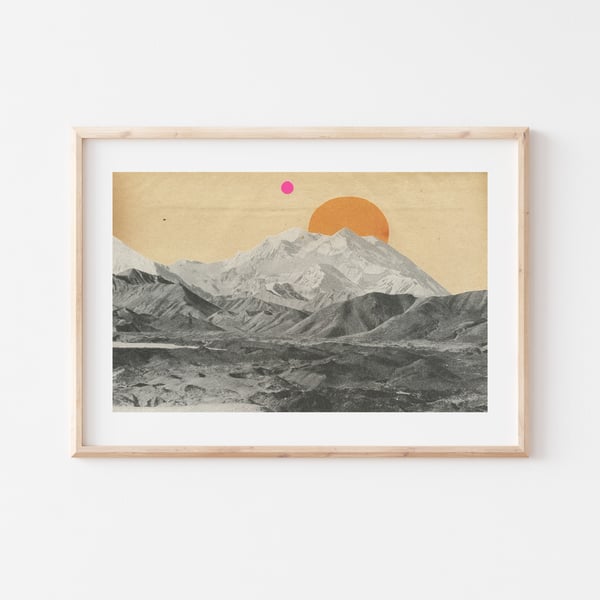 Coastal Art Print - Eclectic Beach Huts