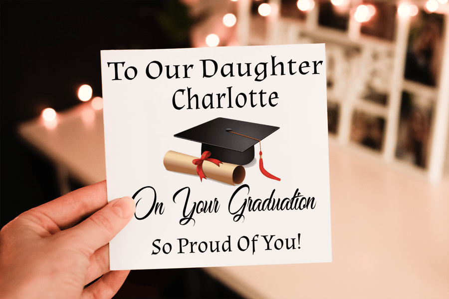 Congratulations Daughter Graduation Card, Your Graduating Card, Personalised