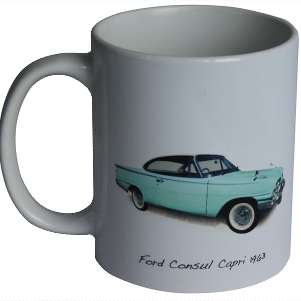 Ford Consul Capri 1963 - 11oz Ceramic Mug for Classic Ford fan