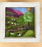 Needle felted landscape picture with sheep  - Image 1