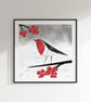 Watching Square Art Print - Image 1