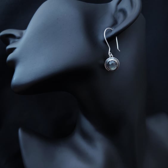 Sterling silver earrings with labradorite