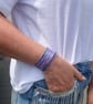 Boho Denim mermaid  sequin  bracelet cuff  - Image 10
