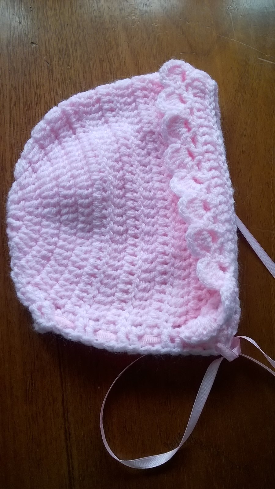 Babies Crochet Pink Bonnet