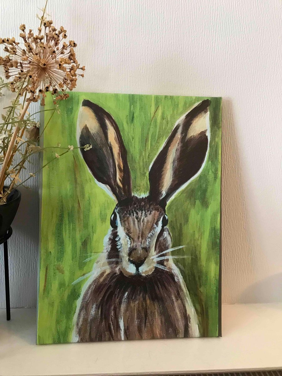 Hare -printed canvas-artwork 