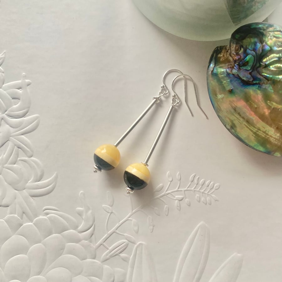 Multi colour Amber earrings