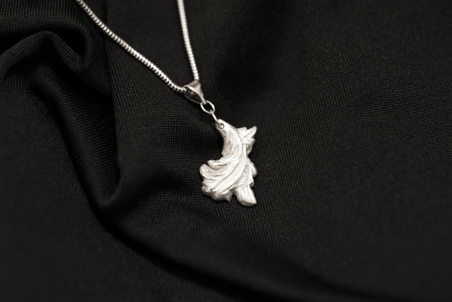 Acanthus Handmade Fine Silver Pendant