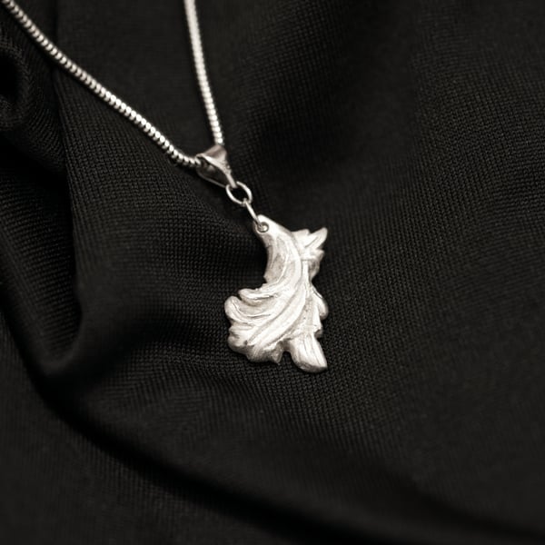 Acanthus Handmade Fine Silver Pendant