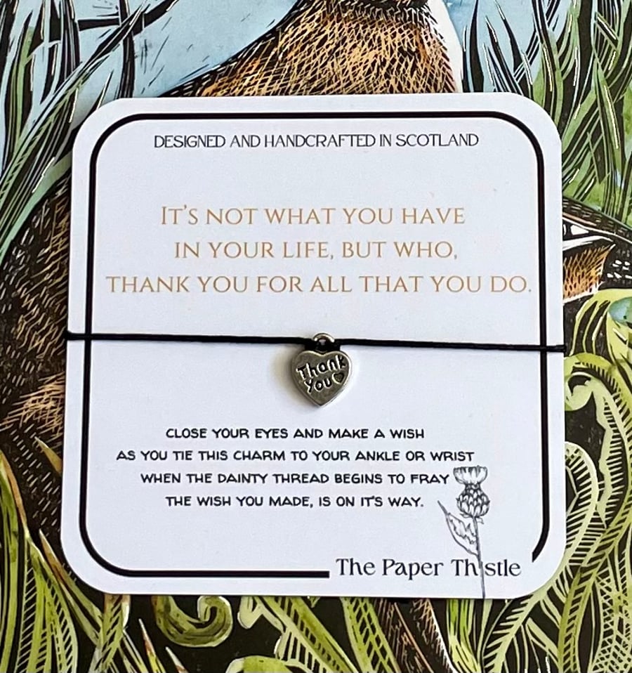 Thank You Wish Strings for when you just need to say thank you -personalise