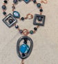 Non-tarnish Copper Necklace with Sea Sediment Jasper & Hematite Beads