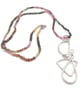 tourmaline bead necklace with handmade sterling silver wire geometric pendant - Image 1