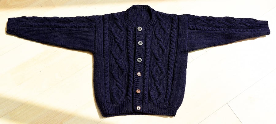2 hand knitted cardigans age approx 4 and 5 years