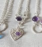 Gorgeous Sterling Silver and Amethyst Bubbles chain bracelet - Image 3