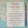 Artemis Greek Mythology Feminist Postcard Print for Asexuals, Friendship