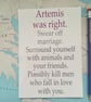 Artemis Greek Mythology Feminist Print Anti-Valentine. Friendship, Asexuality