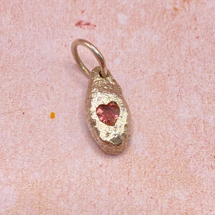 Silver Heart Pendant Handmade 