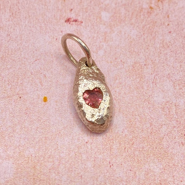 Silver Heart Pendant Handmade 