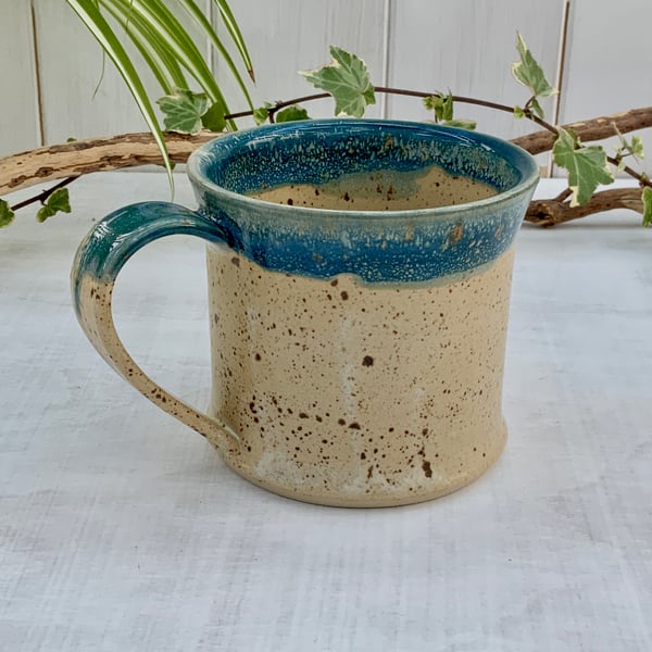 Mug with winter wood & shipwreck glaze 