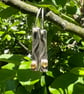 Sterling Silver Seaweed Earrings with Citrine Gemstones - Image 9