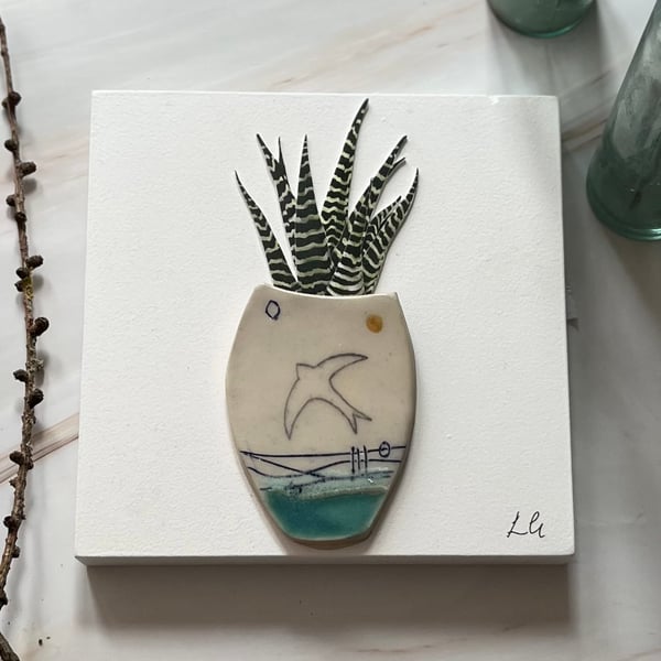 A Ceramic swift wall plaque - 23 - Summer Studio Sale 