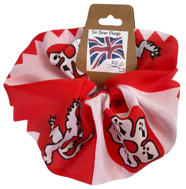 Leicestershire Old Flag Hair Scrunchie Scrunchies Accessory Band Elastic