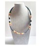 Glamorous cotton wrapped necklace, unique gifts, Handmade statement necklace - Image 1