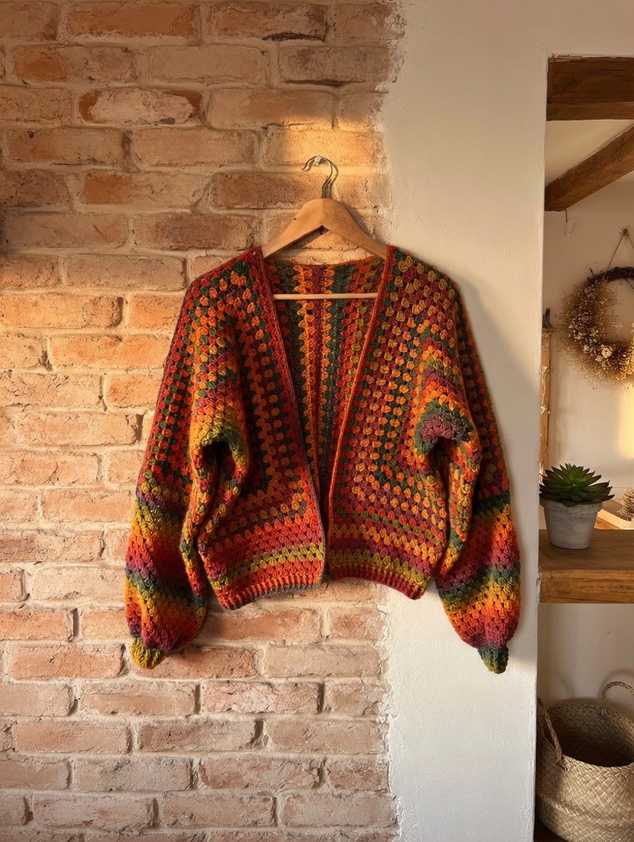 Crochet Cardigan Jacket Size 12-14