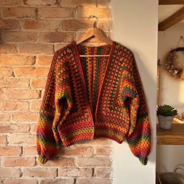 Crochet Cardigan Jacket Size 12-14