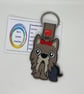 Embroidered Yorkshire Terrier Keyring - Image 1