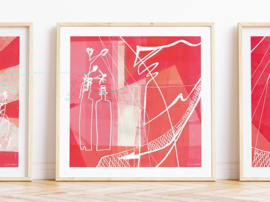 Summer View 3 Square Art Print - Abstract Moments Collection