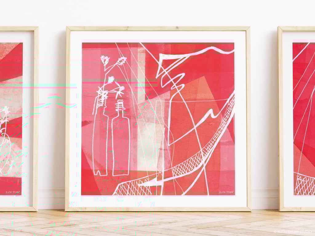 Summer View 3 Square Art Print - Abstract Moments Collection