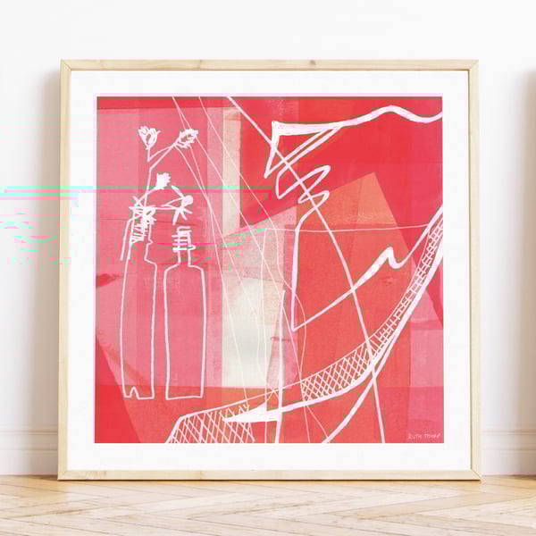 Summer View 3 Square Art Print - Abstract Moments Collection