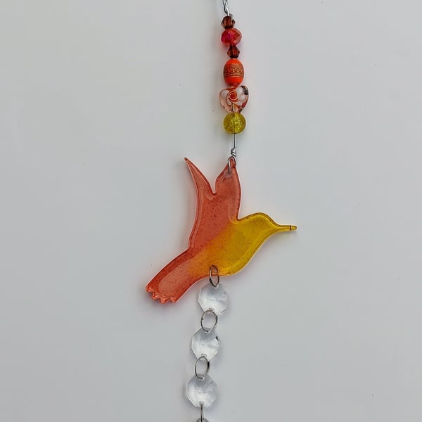 Sparkly Resin Sun Catcher Decoration - Bird 2