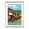 Shere, Middle Street travel poster print by Susie West
