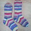 Hand knitted chunky socks MEDIUM Size 5-6