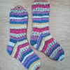 Hand knitted chunky socks MEDIUM Size 5-6