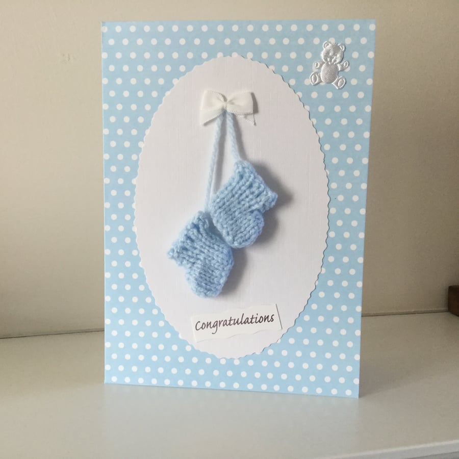Handmade Card for a Baby Boy