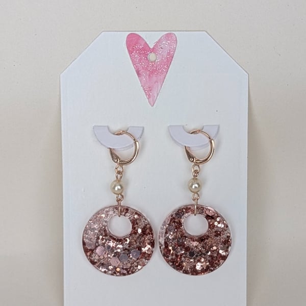 Circle Shaped Resin Earrings